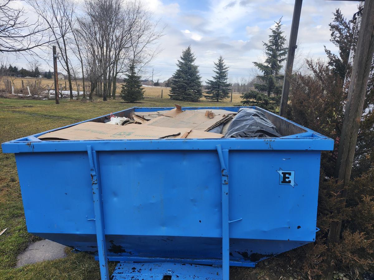 Eastco roll-off bin placed at a property