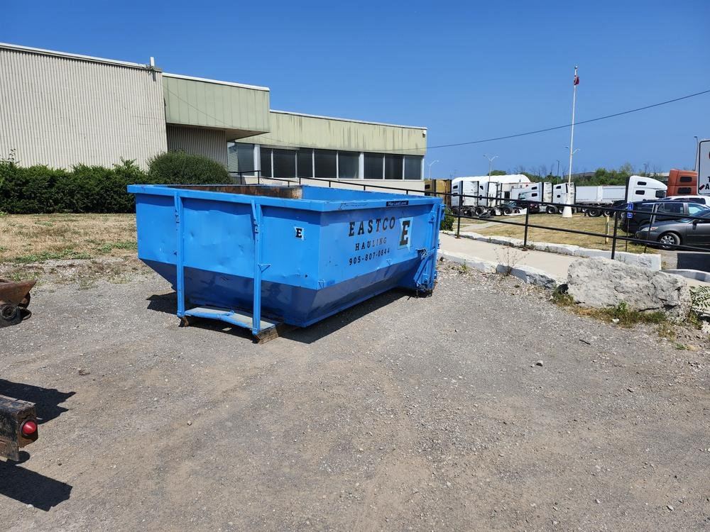 Eastco Hauling roll-off bin ready for delivery